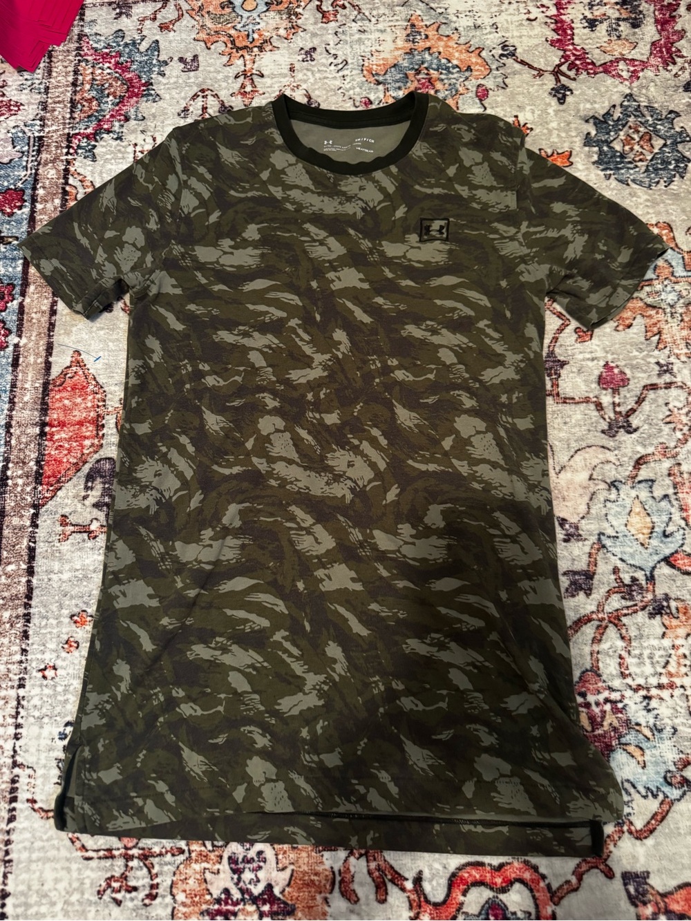 Under Armour Olive Green Camo Short Sleeve Tee